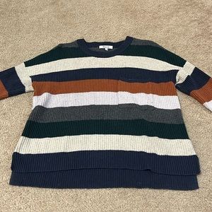 Madewell Striped Casual Pocket Sweater